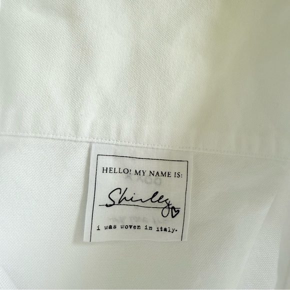 Frank & Eileen Shirley Oversized Button Up Shirt White Brushed Oxford - Picture 3 of 6